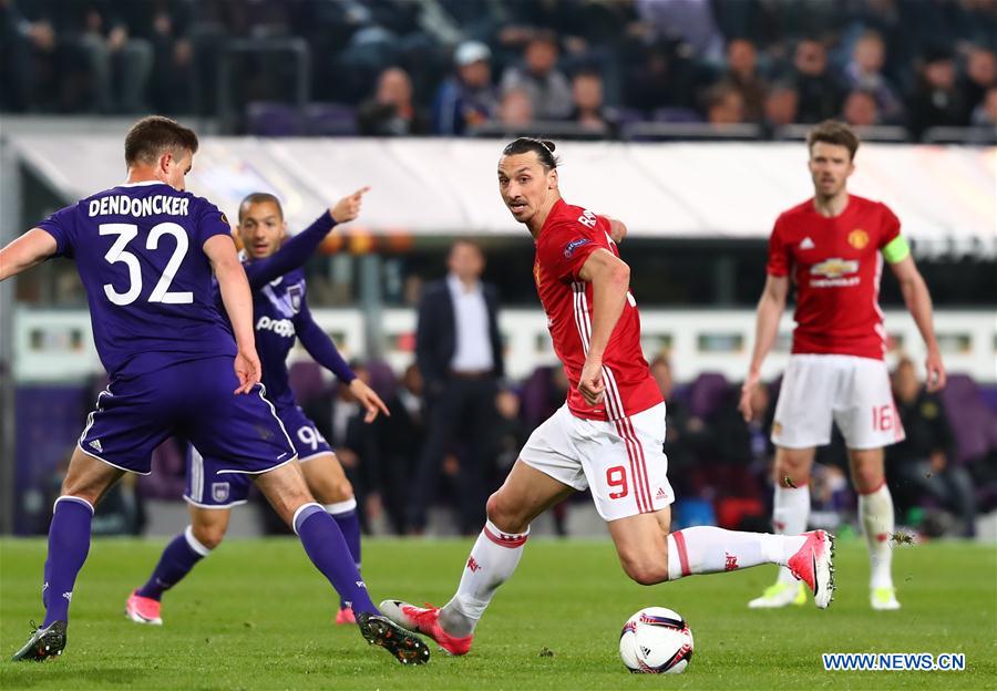 (SP)BELGIUM-BRUSSELS-EUROPA LEAGUE-ANDERLECHT VS MANCHESTER UNITED