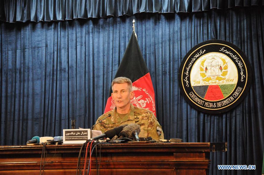 AFGHANISTAN-KABUL-U.S.-MOAB-DROPPING-PRESS BRIEFING