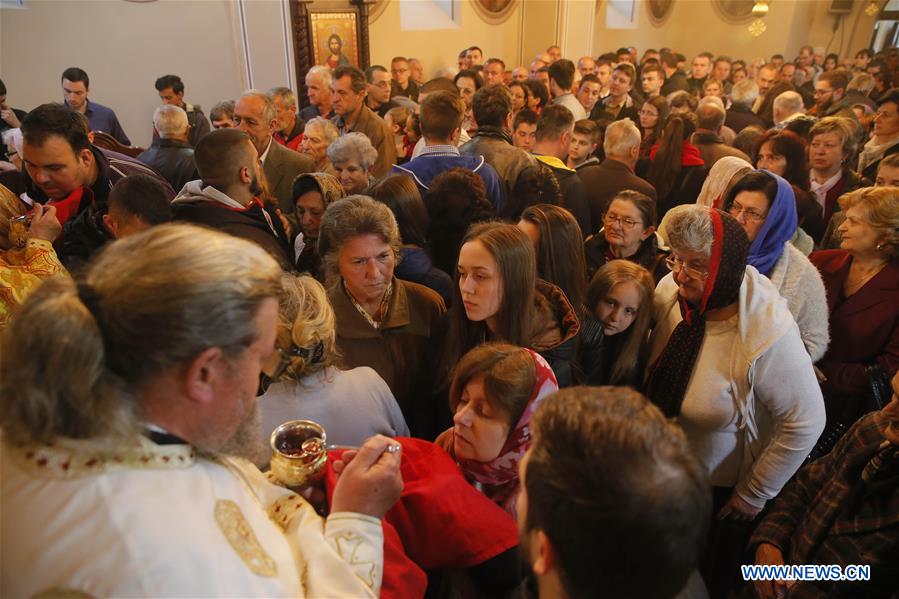 SERBIA-SVILAJNAC-EASTER MASS