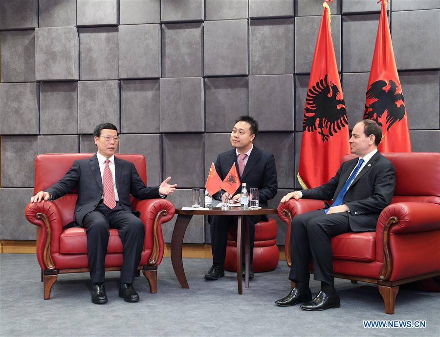 ALBANIA-CHINA-ZHANG GAOLI-NISHANI-MEETING