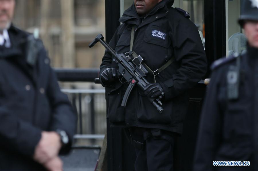 BRITAIN-LONDON-WHITEHALL-ARREST AFTER INCIDENT
