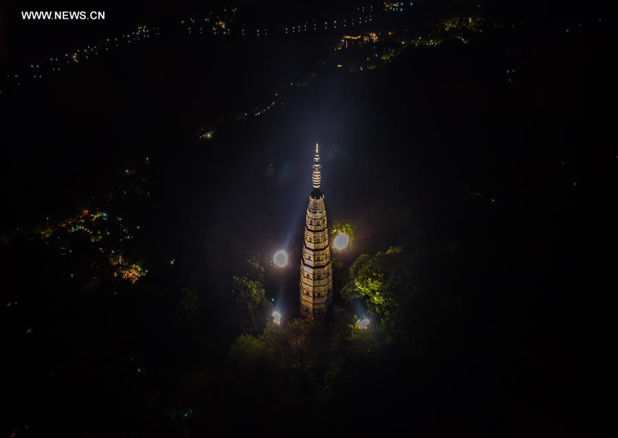 CHINA-HANGZHOU-AERIAL VIEWS-NIGHT (CN)