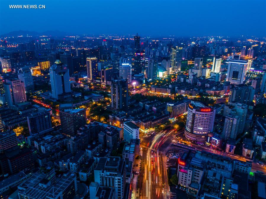 CHINA-HANGZHOU-AERIAL VIEWS-NIGHT (CN)