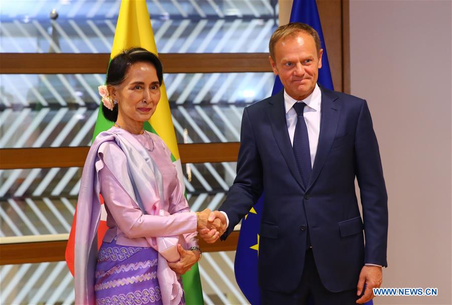 BELGIUM-BRUSSELS-TUSK-AUNG SAN SUU KYI