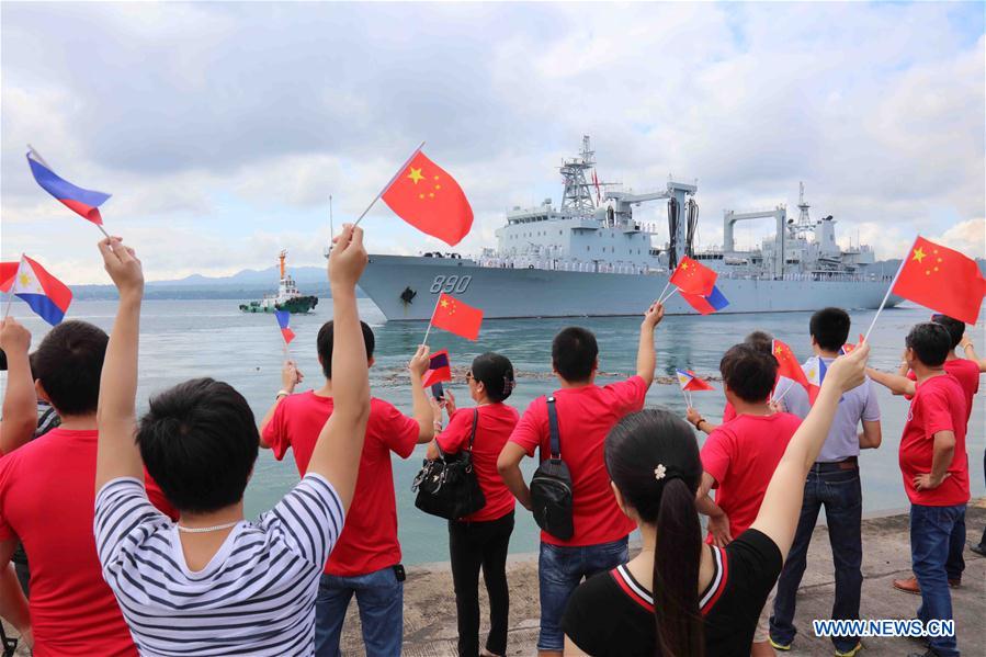 THE PHILIPPINES-DAVAO-CHINA-NAVAL FLEET-DEPARTURE