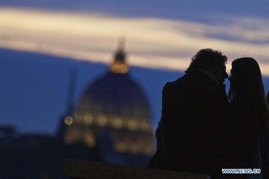 ITALY-ROME-AVENTINE HILL-SUNSET