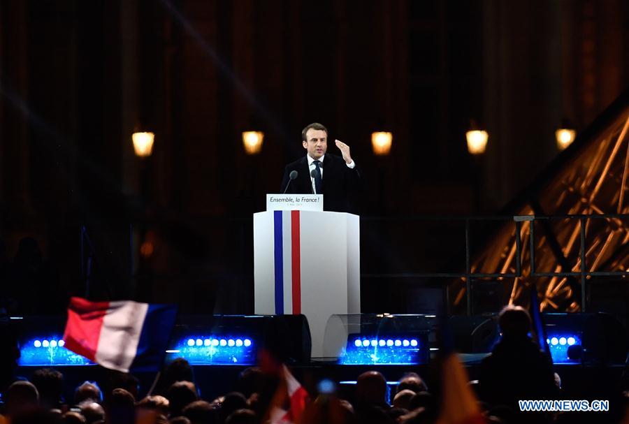 FRANCE-PARIS-PROJECTIONS-PRESIDENTIAL ELECTION-MACRON-ELECTED FRENCH PRESIDENT