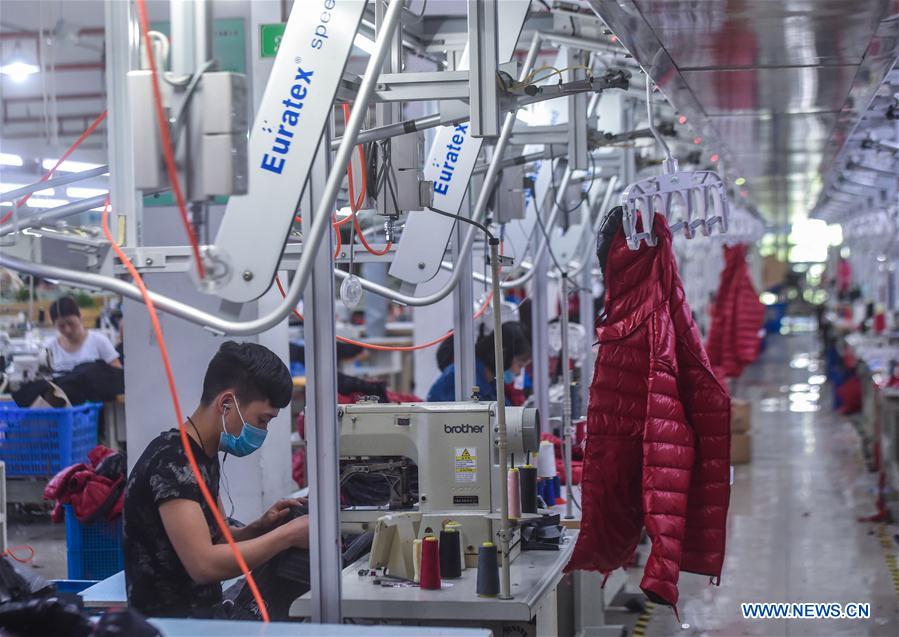 Automated garment manufacturing equipment introduced in Zhejiang, China