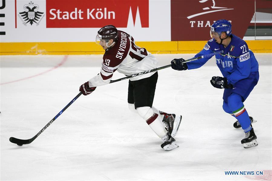 (SP)GERMANY-COLOGNE-ICE HOCKEY-IIHF-WORLD CHAMPIONSHIP-PRELIMINARY ROUND-ITA VS LAT
