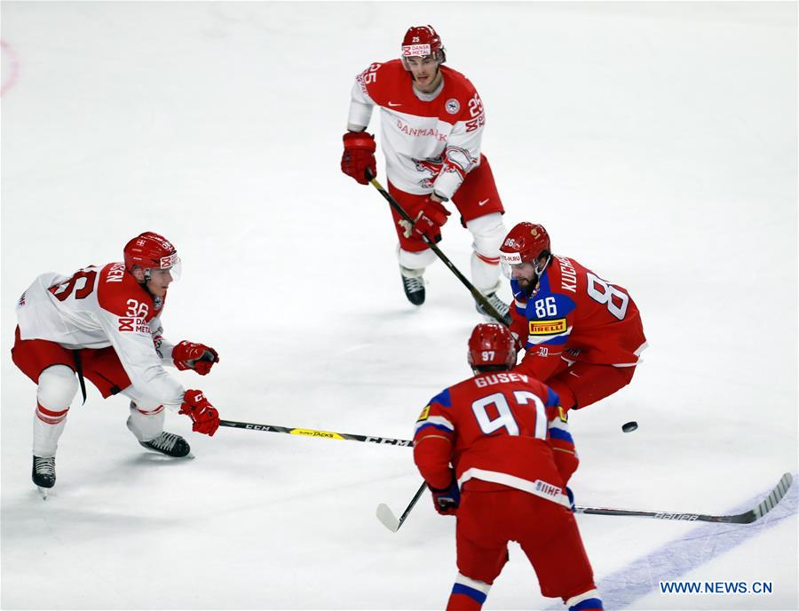 (SP)GERMANY-COLOGNE-ICE HOCKEY-IIHF-WORLD CHAMPIONSHIP-PRELIMINARY ROUND-RUSSIA VS DENMARK