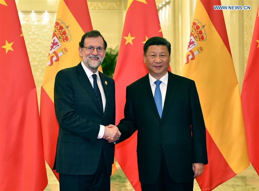 (BRF)CHINA-SPAIN-XI JINPING-RAJOY-MEETING (CN)