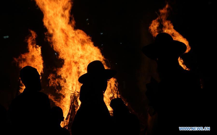 MIDEAST-MODI'IN ELITE-LAG BAOMER-CELEBRATION