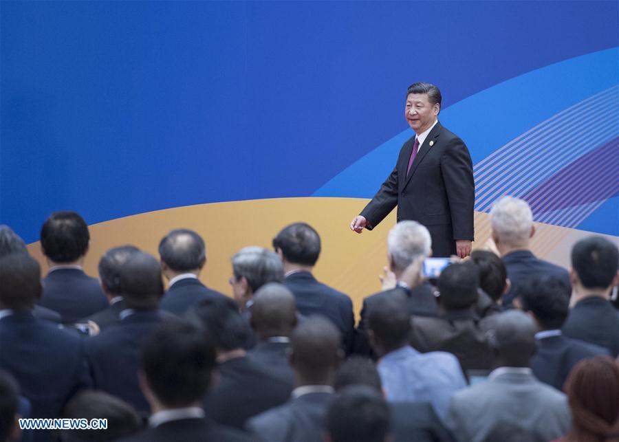 (BRF)CHINA-BELT AND ROAD FORUM-LEADERS' ROUNDTABLE SUMMIT-XI JINPING (CN) 