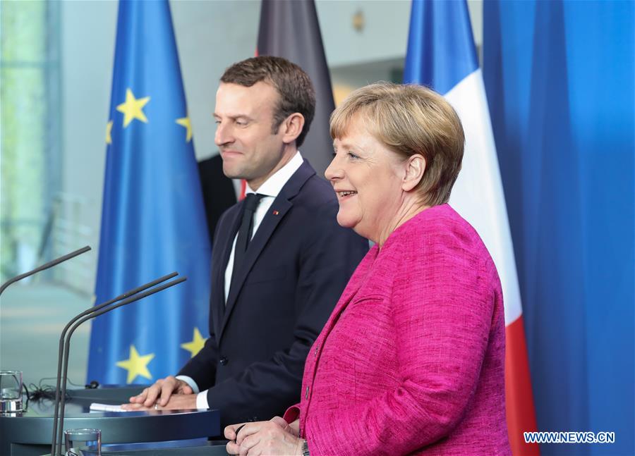 GERMANY-BERLIN-CHANCELLOR-FRANCE-PRESIDENT-PRESS CONFERENCE