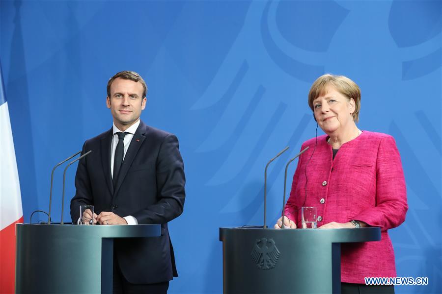 GERMANY-BERLIN-CHANCELLOR-FRANCE-PRESIDENT-PRESS CONFERENCE