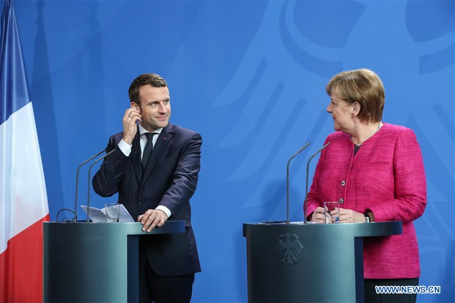 GERMANY-BERLIN-CHANCELLOR-FRANCE-PRESIDENT-PRESS CONFERENCE
