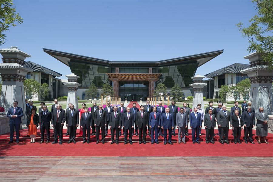 (BRF)CHINA-BELT AND ROAD FORUM-LEADERS' ROUNDTABLE SUMMIT-GROUP PHOTO (CN)