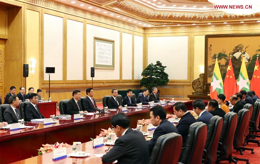 CHINA-BEIJING-XI JINPING-MYANMAR-MEETING (CN)