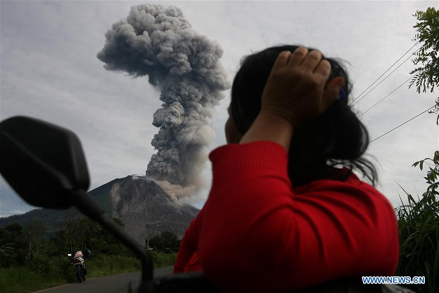 INDONESIA-NORTH SUMATERA-MOUNT SINABUNG-ERUPTION