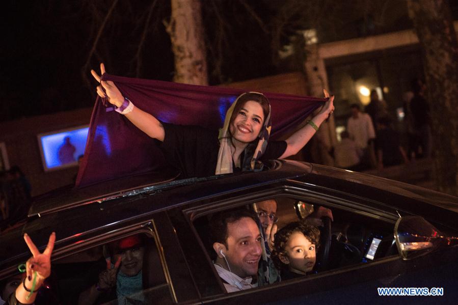 IRAN-TEHRAN-ELECTION-ROUHANI-CELEBRATION