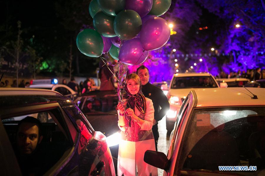 IRAN-TEHRAN-ELECTION-ROUHANI-CELEBRATION