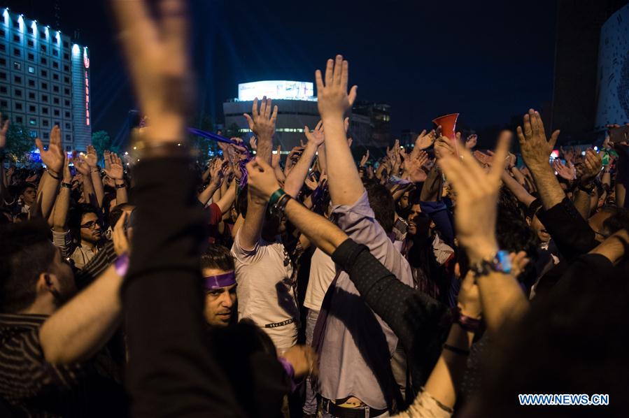 IRAN-TEHRAN-ELECTION-ROUHANI-CELEBRATION