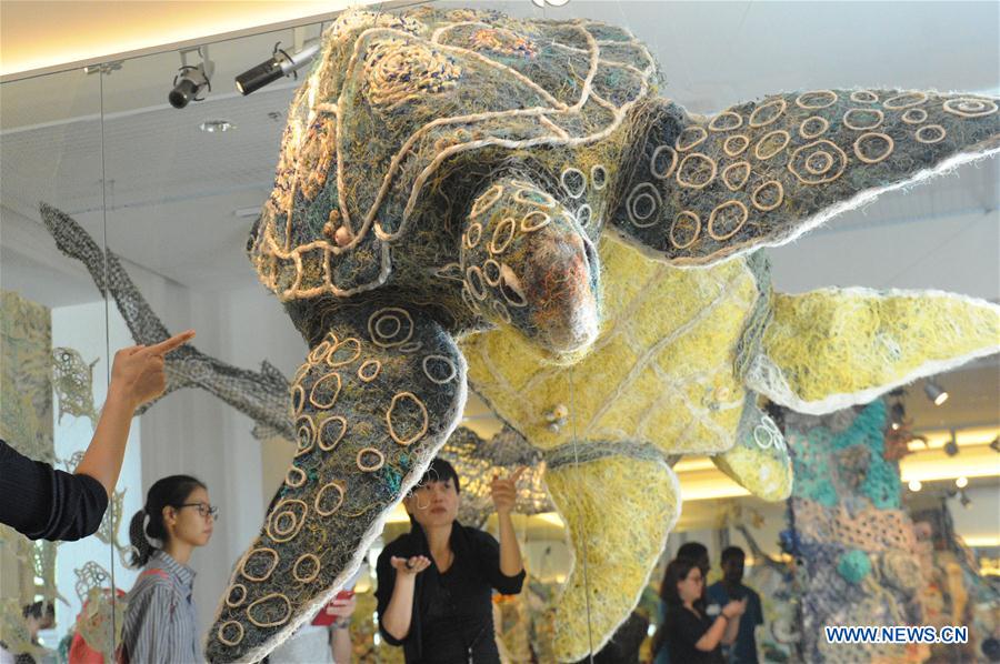 SINGAPORE-EXHIBITION-"GHOST NETS OF THE OCEAN"-MEDIA PREVIEW