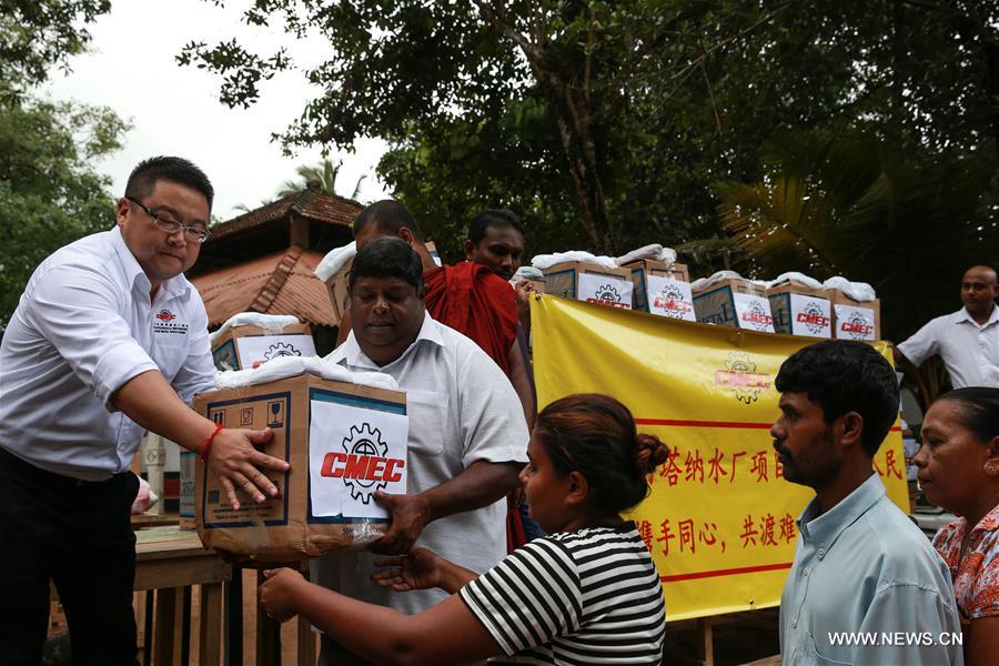 SRI LANKA-YABARALUWA-FLOODS-CHINA-DONATION