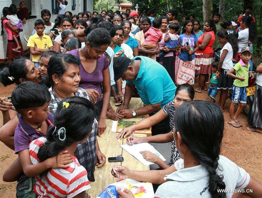SRI LANKA-YABARALUWA-FLOODS-CHINA-DONATION