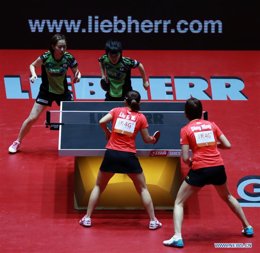 Highlights of World Table Tennis Championships women's doubles Xinhua