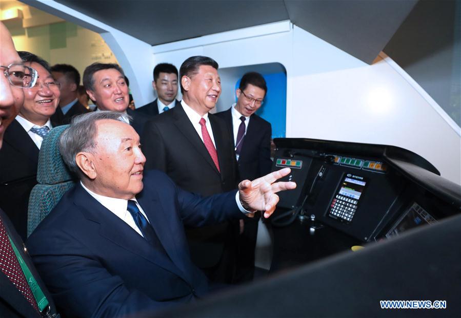 KAZAKHSTAN-CHINA-XI JINPING-ASTANA EXPO-CHINESE PAVILION-VISIT