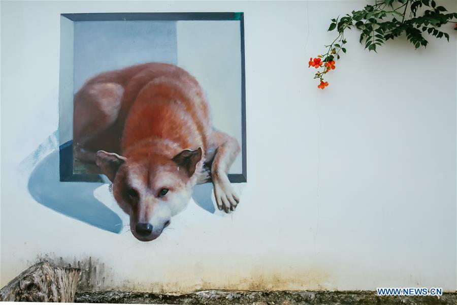 CHINA-ZHEJIANG-ANJI-WALL PAINTING (CN)