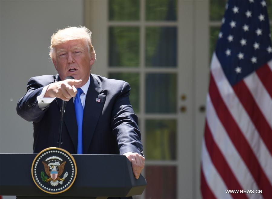 U.S.-WASHINGTON D.C.-TRUMP-PRESS CONFERENCE-QATAR-ACCUSING