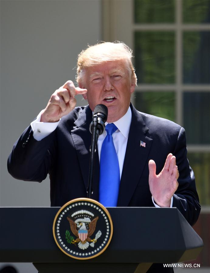 U.S.-WASHINGTON D.C.-TRUMP-PRESS CONFERENCE-QATAR-ACCUSING