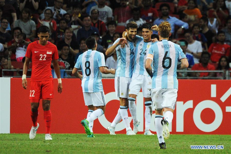 (SP)SINGAPORE-SOCCER-FRIENDLY MATCH-ARGENTINA VS SINGAPORE