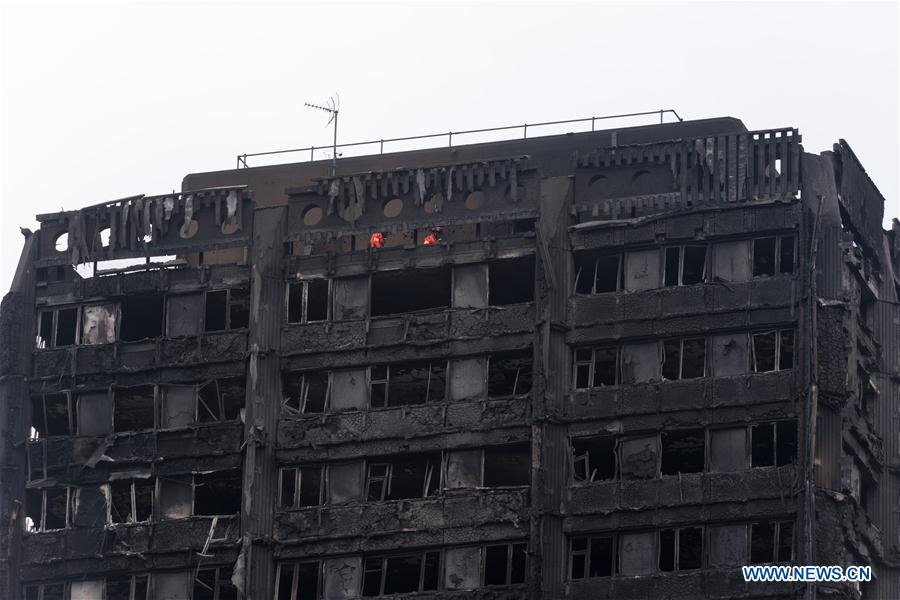 BRITAIN-LONDON-GRENFELL TOWER-FIRE-AFTERMATH