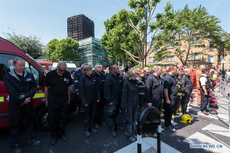 BRITAIN-LONDON-GRENFELL TOWER-SILENCE TRIBUTE