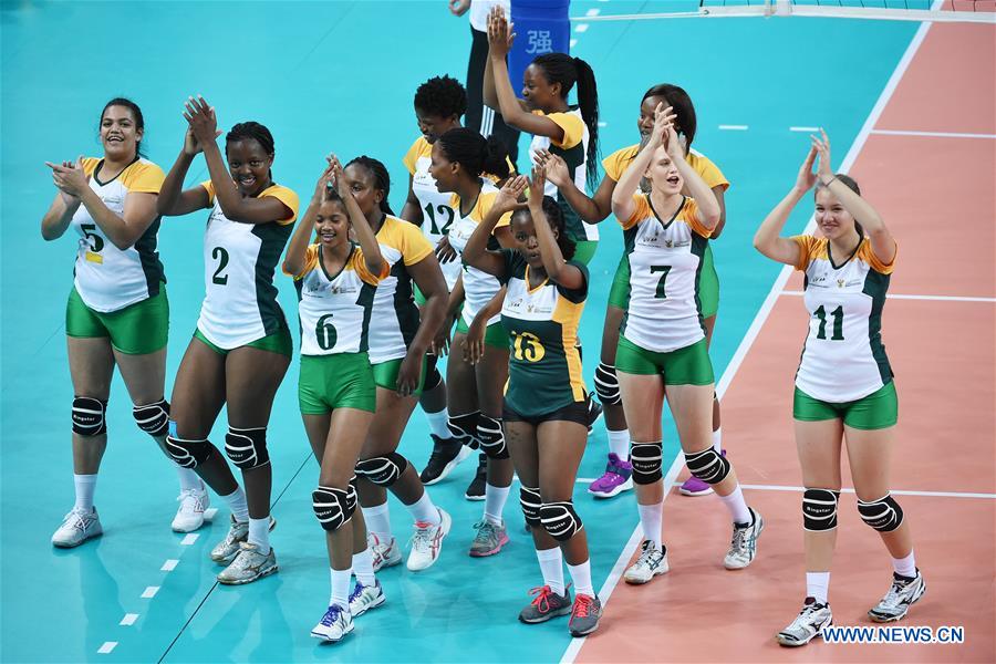 BRICS Games women's volleyball match South Africa vs. China Xinhua