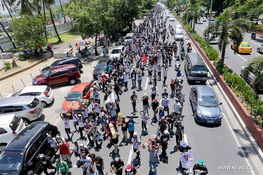 PHILIPPINES-MANILA-INTERNATIONAL GO SKATEBOARDING DAY-GUINNESS RECORD