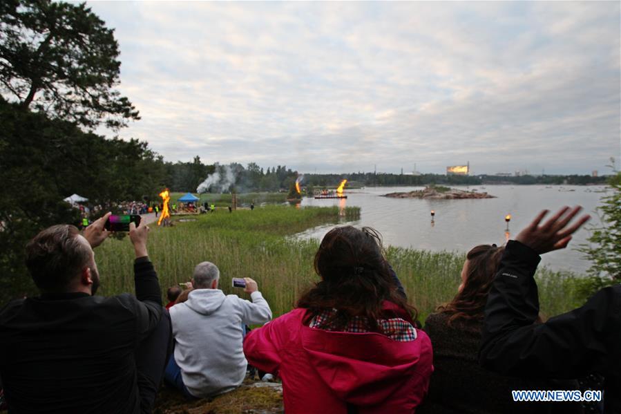 FINLAND-HELSINKI-MIDSUMMER DAY-BONFIRE