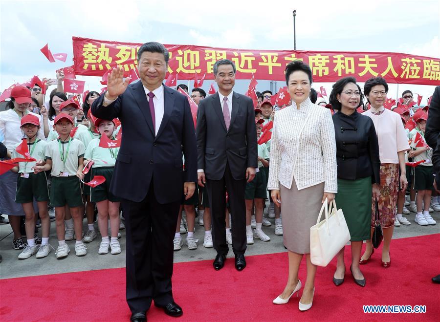 CHINA-HONG KONG-XI JINPING-ARRIVAL (CN)