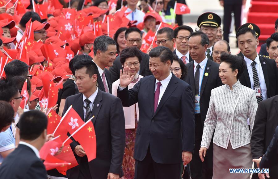 CHINA-HONG KONG-XI JINPING-ARRIVAL (CN)
