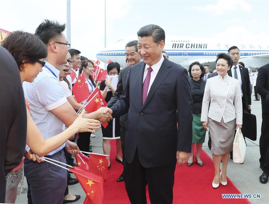 CHINA-HONG KONG-XI JINPING-ARRIVAL (CN)