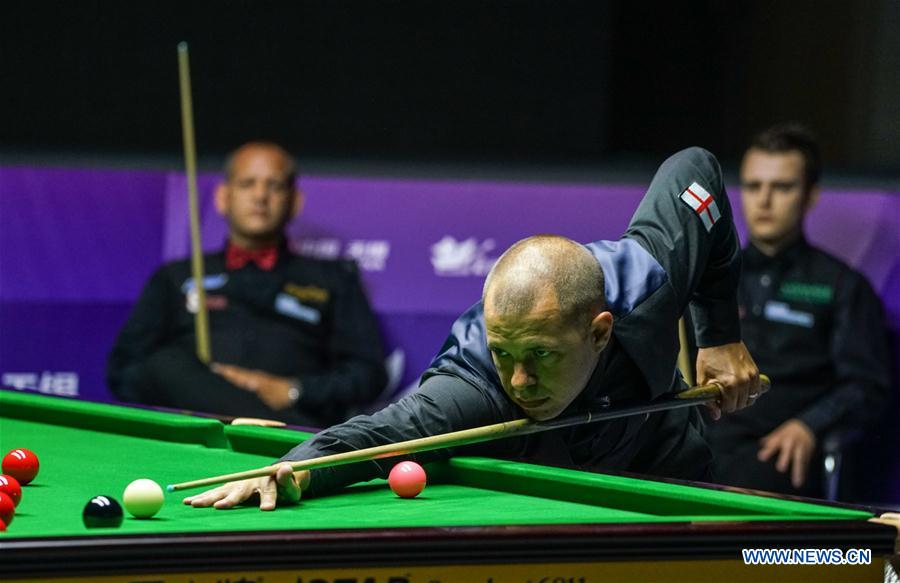 (SP)CHINA-WUXI-SNOOKER-WORLD CUP TEAM-ENGLAND VS SWITZERLAND (CN)