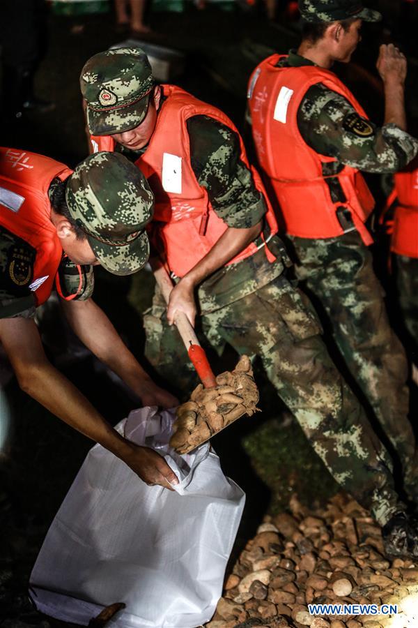 CHINA-HUNAN-YIYANG-FLOOD FIGHTING (CN)