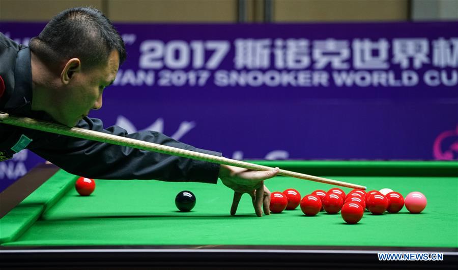 (SP)CHINA-WUXI-SNOOKER-WORLD CUP TEAM (CN)