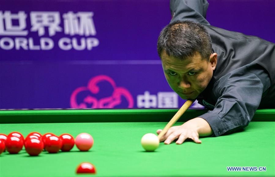 (SP)CHINA-WUXI-SNOOKER-WORLD CUP TEAM (CN)