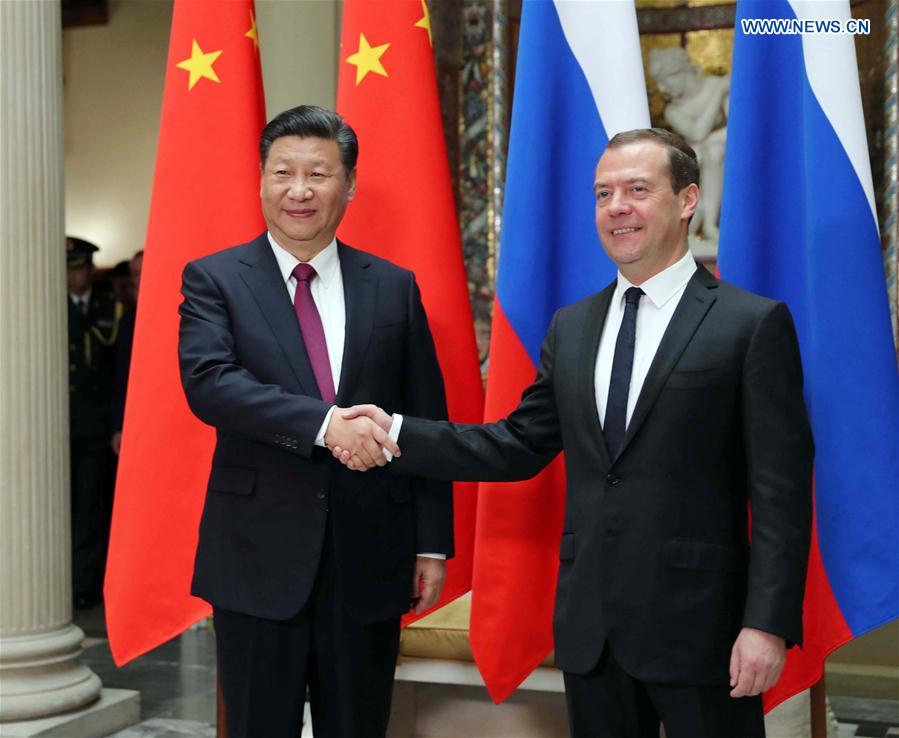 RUSSIA-CHINA-XI JINPING-MEDVEDEV-MEETING