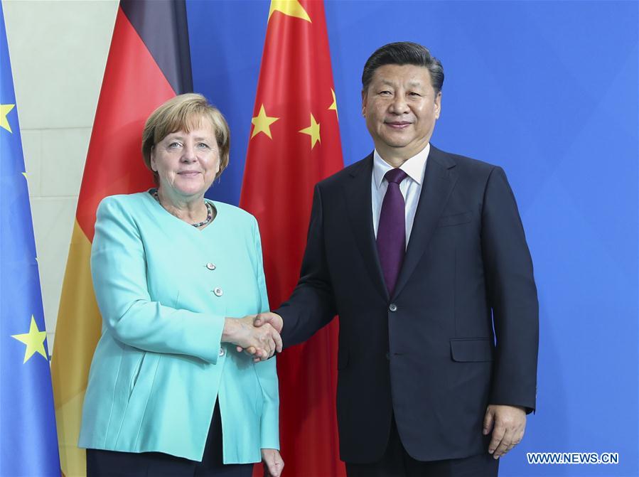 GERMANY-CHINA-XI JINPING-MERKEL-TALKS