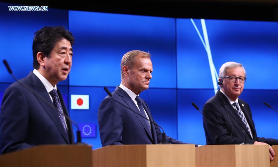 BELGIUM-BRUSSELS-EU-JAPAN-DIPLOMACY